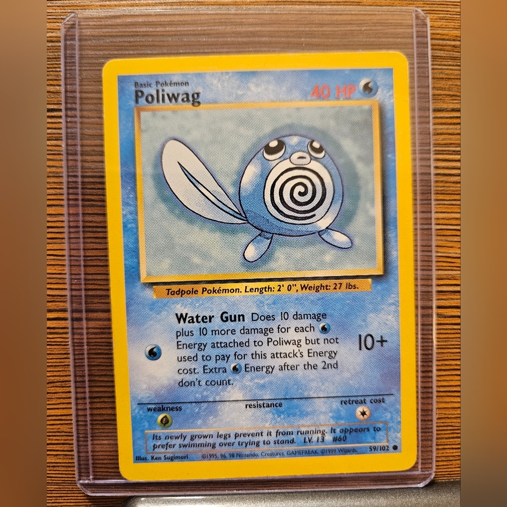 Pokemon Poliwag 59/102 Base Set Trading Card